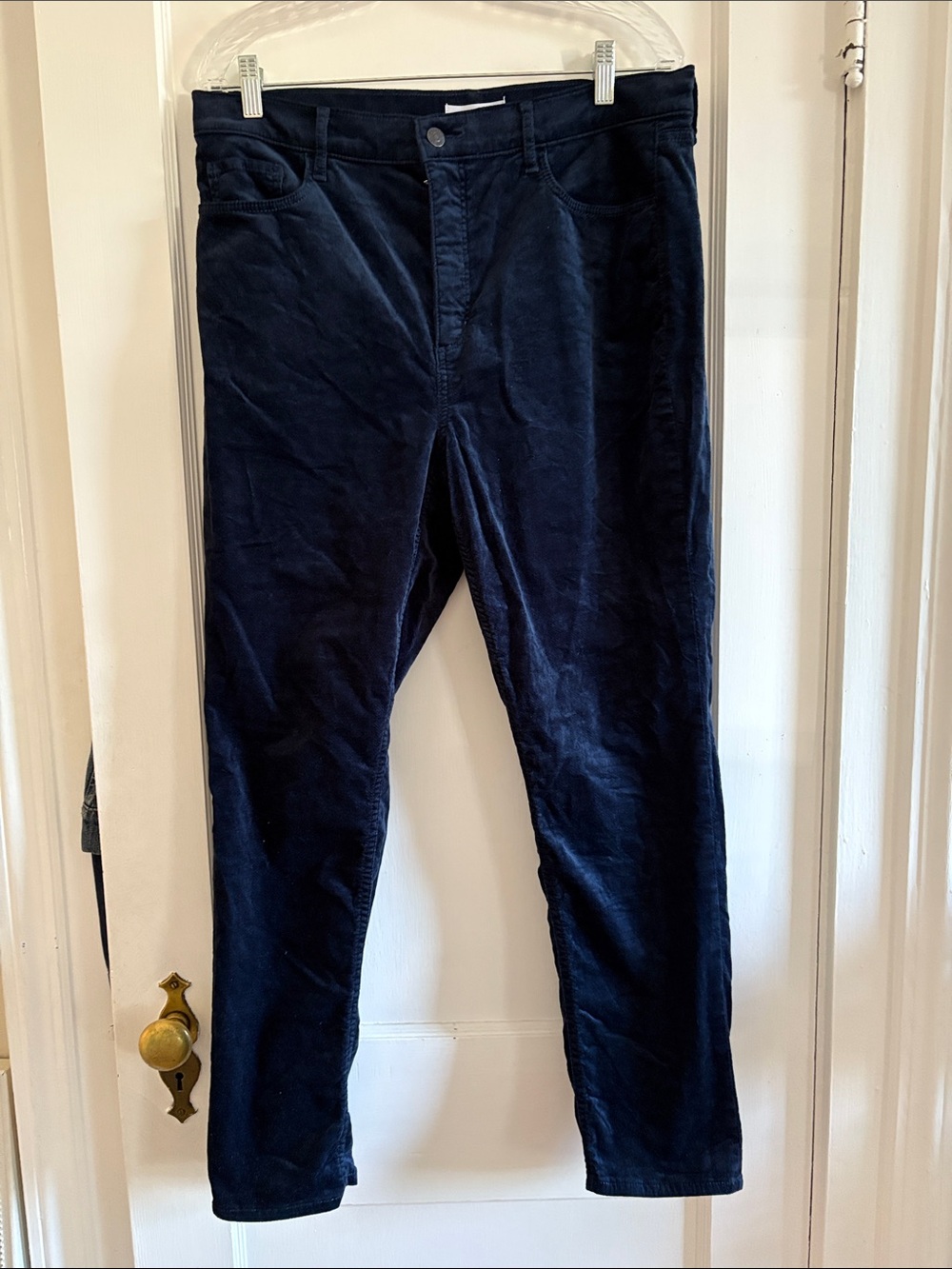 LOFT women’s Dark Navy crushed velvet/Corduroy Trousers